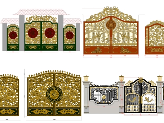 Bộ Cổng Cao Cấp Nghệ Thuật – Điểm Nhấn Sang Trọng Cho Mặt Tiền