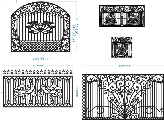 Bộ file cnc hàng rào trang trí ngoại thất