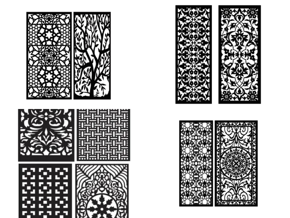Bộ mẫu 12 bản vẽ thiết kế vách ngăn cnc cực đẹp