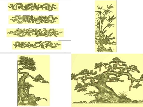 Bộ miễn phí 8 Mẫu Jdpaint Tranh Tứ Quý