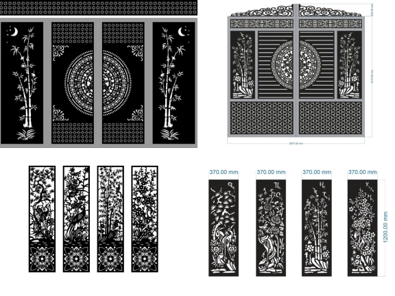 Bộ Sưu Tập 10 Mẫu Cổng Trúc CNC – Đơn Giản Mà Tinh Tế