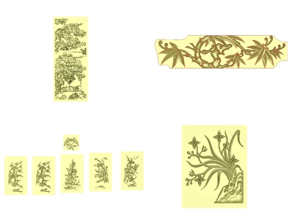 Bộ sưu tập 11 mẫu CNC Tứ Quý hoàn toàn miễn phí thiết kế jdpaint
