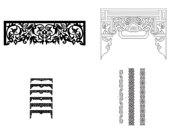 Bộ sưu tập 4 mẫu dạ triện CNC được thiết kế đầy đủ chi tiết