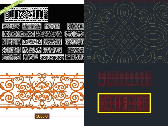 Bộ sưu tập 5 File thiết kế Lan Can CNC sang trọng, đẳng cấp