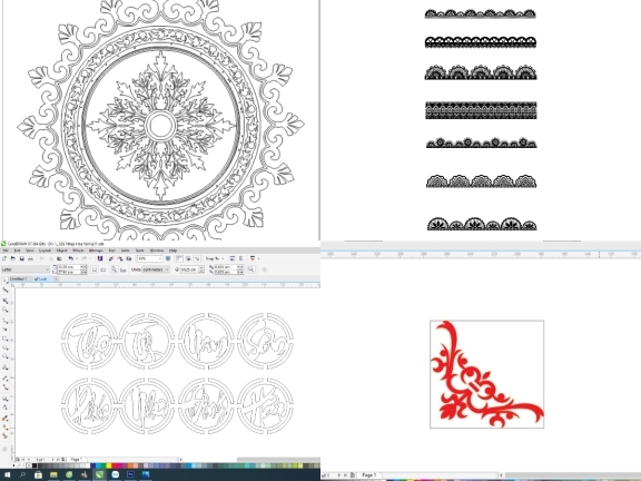 Bộ sưu tập 5 mẫu Hoa văn Họa tiết thiết kế CNC hot nhất