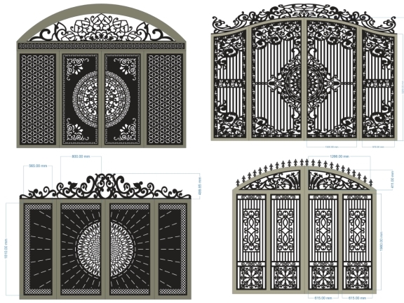 Bộ Sưu Tập Cổng 2 Cánh Vòm Uốn Lượn