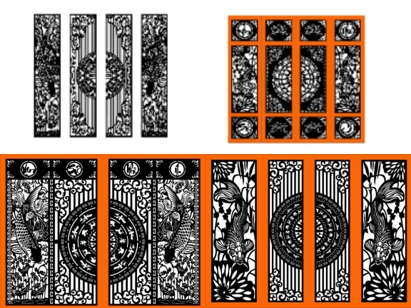 Bộ Sưu Tập Cổng 4 Cánh Cá Chép Hóa Rồng Cực Đẹp