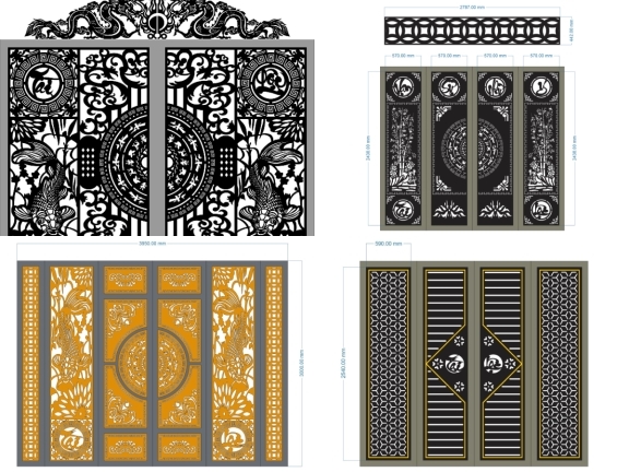 Bộ Sưu Tập Cổng 4 Cánh Tài Lộc – Sang Trọng & Nổi Bật