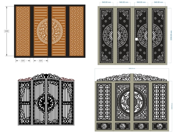 Bộ Sưu Tập Cổng Hiện Đại Hình Khối Mạnh Mẽ