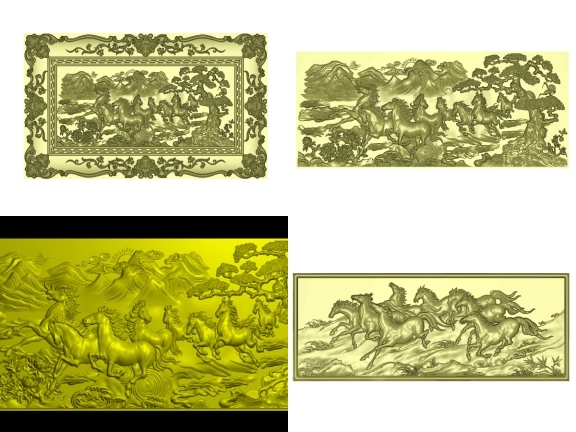 Bộ thiết kế 10 mẫu Tranh Bát Mã cực kì tinh xảo và đẹp mắt trên Jdpaint