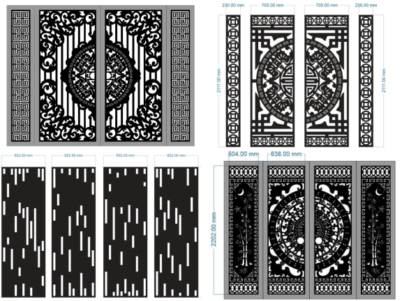 BST 10 mẫu cổng 4 cánh