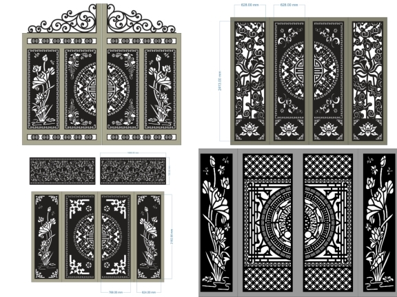 BST 10 mẫu cổng hoa sen mới nhất