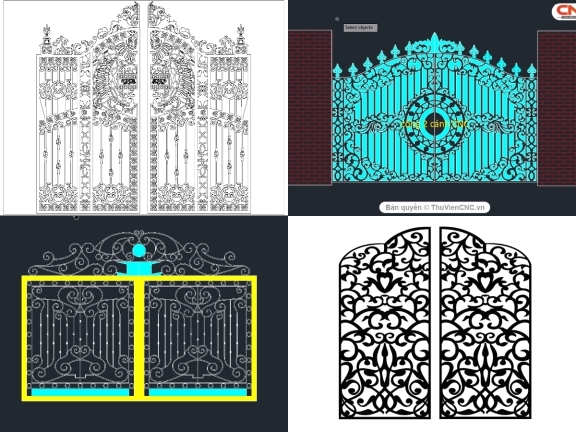 Tổng hợp 10 bộ cổng 2 cánh có vòm mới