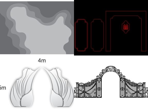 Tổng hợp 10 bộ cổng cưới hiện đại
