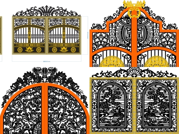 Bộ sưu tập 10 mẫu CNC cổng 2 cánh biệt thự hot