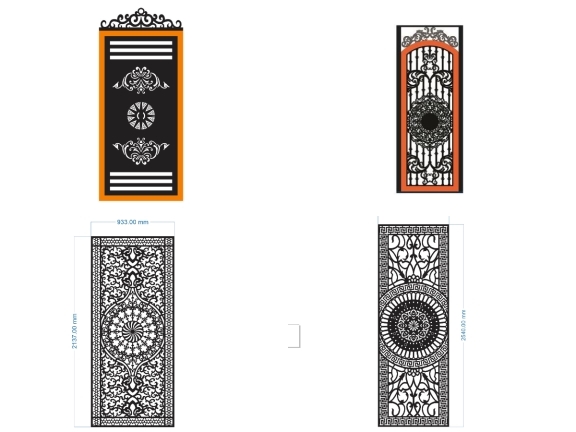 Tải trọn bộ 10 mẫu Cổng 1 cánh dxf mới nhất