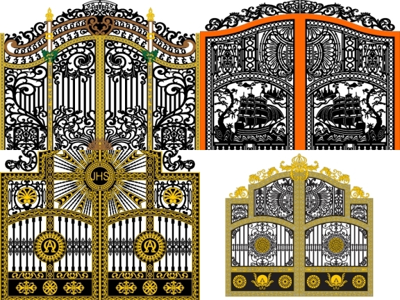 Tải ngay tổng hợp 10 mẫu cổng 2 cánh biệt thự CNC
