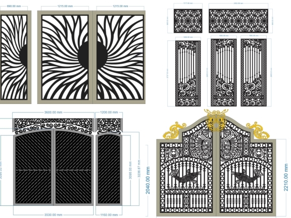 Bộ sưu tập 5 mẫu Cổng 2 cánh Chính và phụ CNC hot nhất