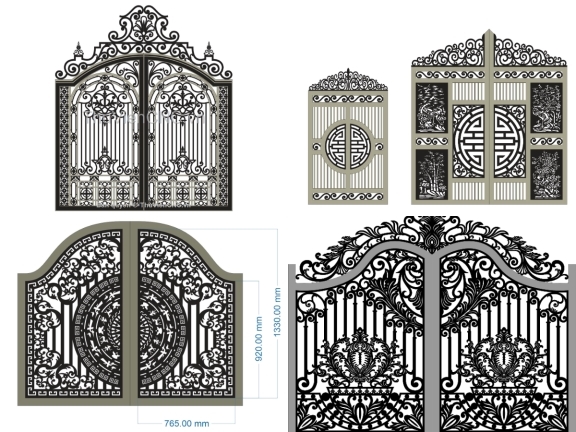 Tổng hợp bộ 10 mẫu Cổng 2 cánh cnc mới nhất hiện nay