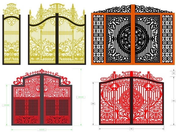 BST tổng hợp 10 mẫu cổng 2 cánh có vòm