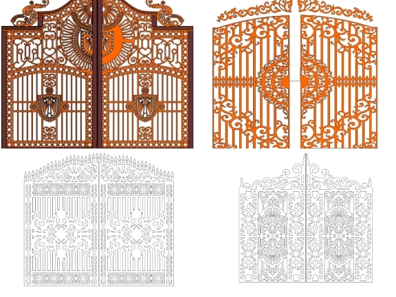 Bộ sưu tập 10 mẫu cổng 2 cánh có vòm hot hiện nay