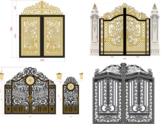 Tổng hợp bộ 10 mẫu Cổng 2 cánh đơn giản mới nhất