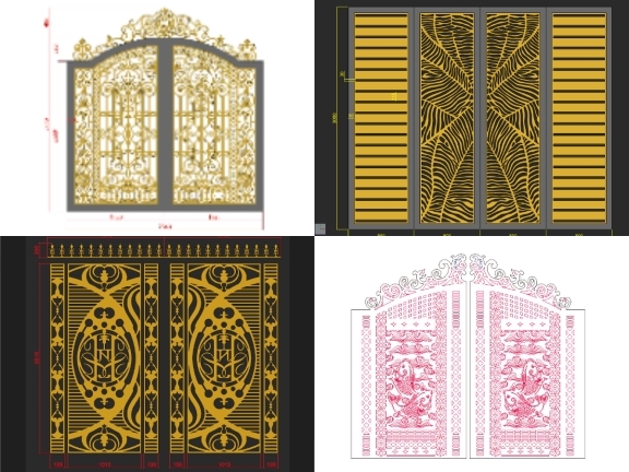 Bộ sưu tập 10 mẫu Cổng 2 cánh nhà phố giá rẻ