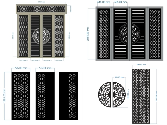 Tổng hợp 10 mẫu cổng 4 cánh bông tuyết đơn giản