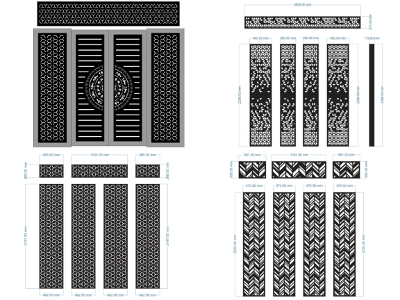 Bộ sưu tập 10 mẫu Cổng 4 cánh có ô thoáng hot nhất