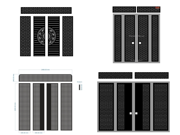 Tổng hợp 10 mẫu Cổng 4 cánh có ô thoáng mới nhất