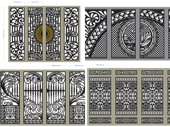 Trọn bộ tổng hợp 10 mẫu Cổng 4 cánh hot nhất