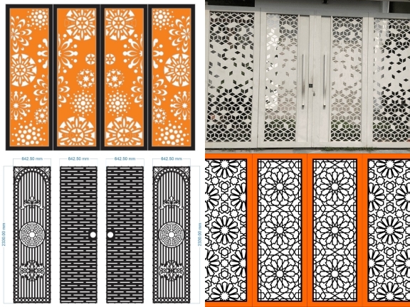 Giảm giá 20% 10 mẫu cổng 4 cánh nhà phố đơn giản đẹp