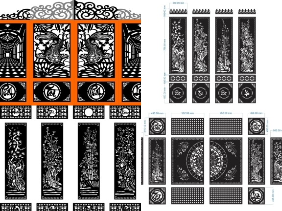 Bộ sưu tập 10 mẫu cổng 4 cánh phát tài phát lộc giá ưu đãi