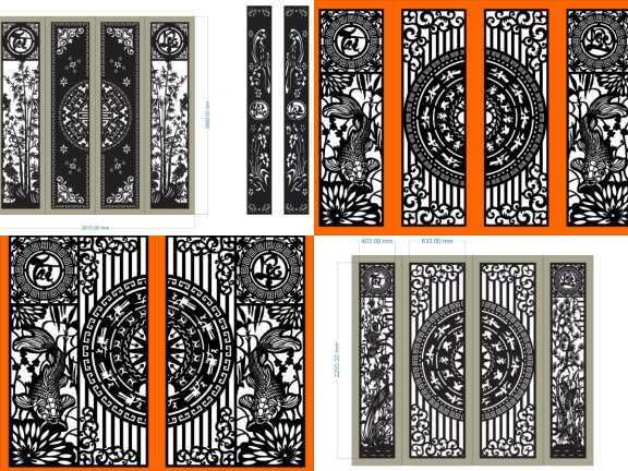 BST 10 Mẫu Cổng 4 Cánh Tài Lộc CNC Đẹp Nhất