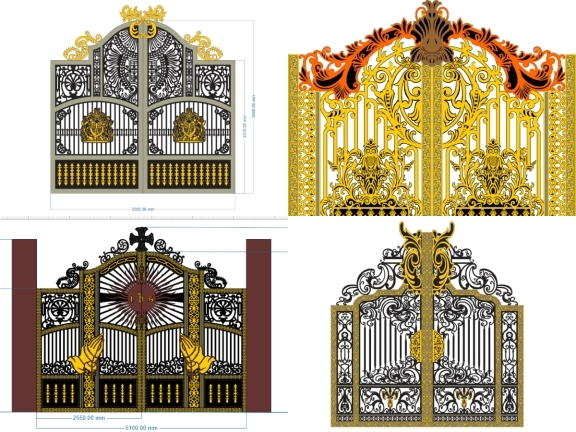 Bộ sưu tập 5 mẫu Cổng biệt thự 2 cánh
