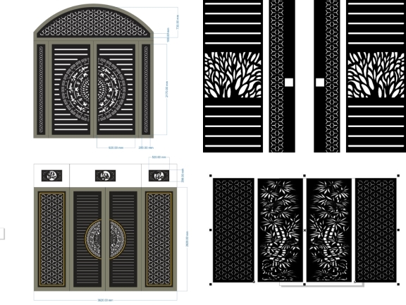 Bộ sưu tập 10 mẫu cổng bông tuyết 4 cánh giảm giá 20%