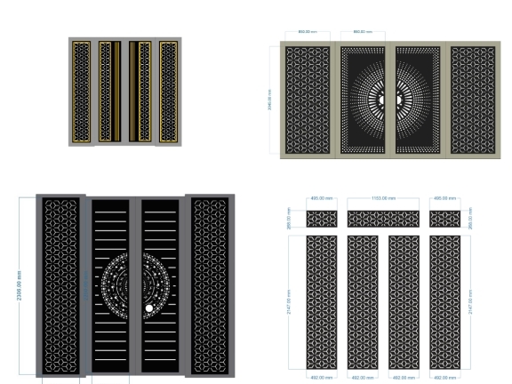 Bộ 10 mẫu cổng bông tuyết 4 cánh Hot nhất hiện nay