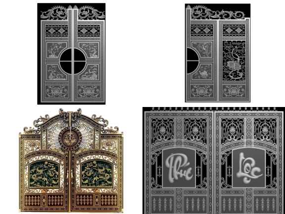 Download bộ sưu tập 10 mẫu Cổng nhôm đúc 2 cánh mới nhất