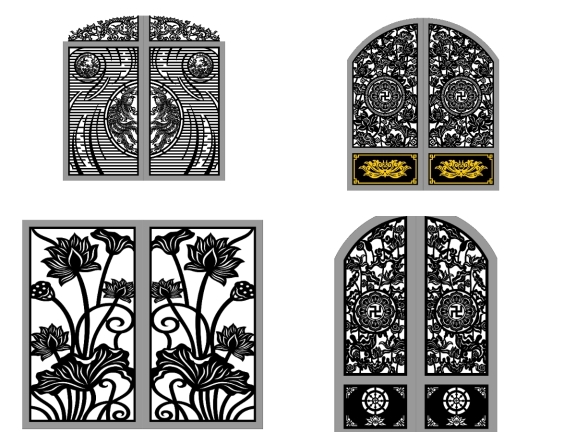 Bộ sưu tập tổng hợp 10 mẫu Cổng sen 2 cánh đẹp