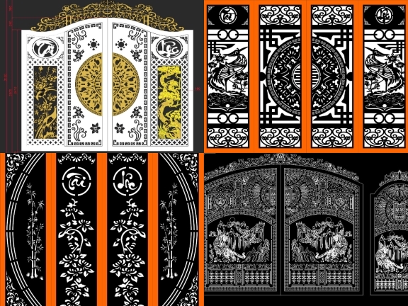 Bộ sưu tập 5 mẫu Cổng tài lộc 4 cánh mới nhất