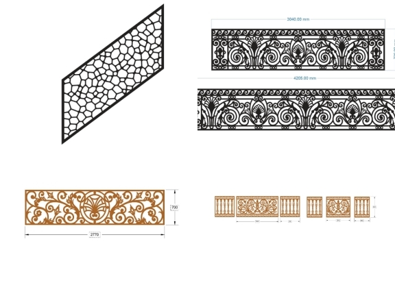 Thiết kế 10 mẫu lan can cnc đẹp cho ban công và cầu thang
