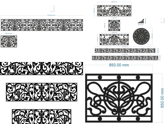 Bộ sưu tập 10 mẫu lan can cnc hoa văn tinh tế phong cách mới