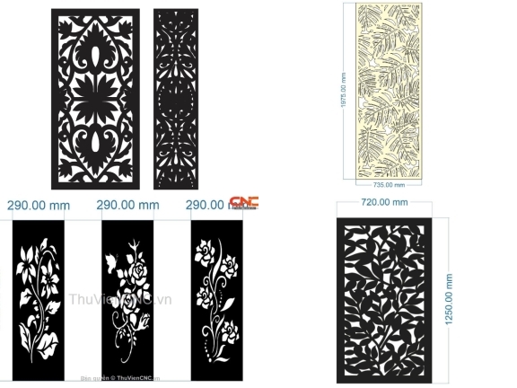 Catalogue 10 mẫu vách ngăn lá mới nhất