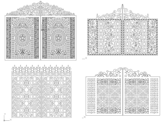 Bộ sưu tập 25 mẫu Cổng 2 cánh hoa văn đơn giản