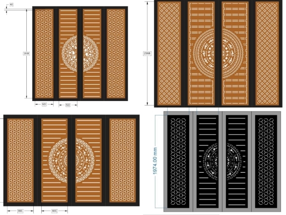 Catalogue 5 Cổng 4 Cánh Bông Tuyết Hiện Đại