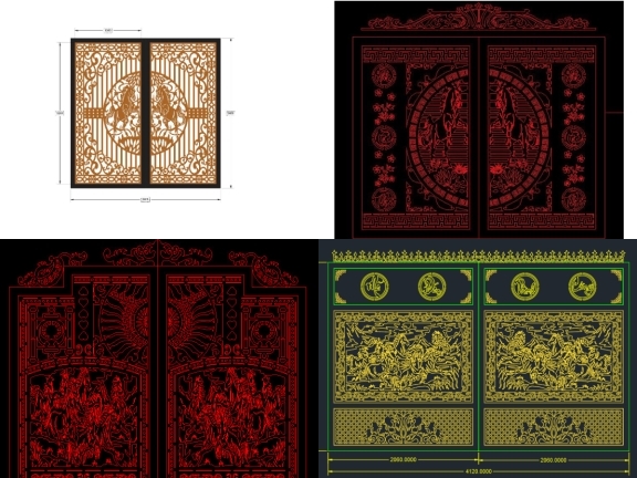 Bộ 10 mẫu CNC cổng ngựa 2 cánh mới nhất