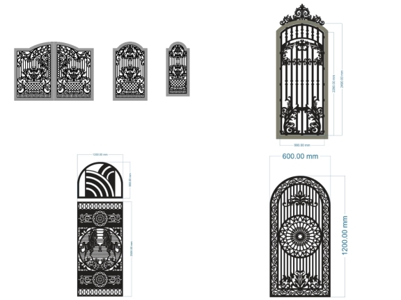 Tổng hợp 10 mẫu Cổng 1 cánh mái vòm đẹp mắt