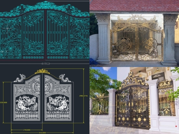 Bộ sưu tập 10 mẫu cổng 2 cánh biệt thự đẹp mắt
