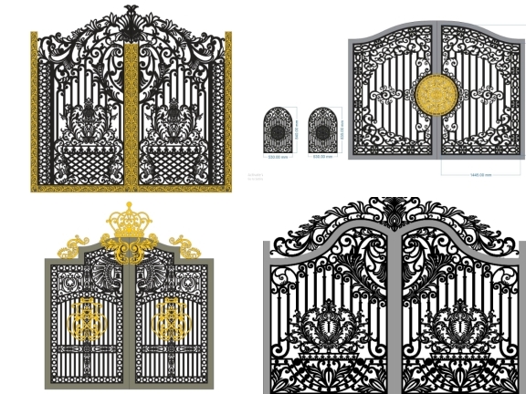 Bộ sưu tập 5 mẫu cổng 2 cánh biệt thự mới nhất