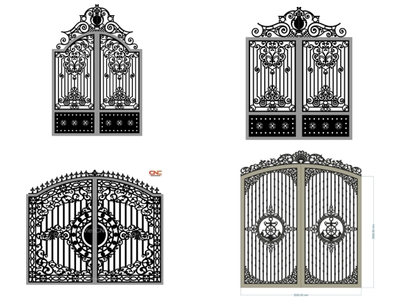 Bộ 10 mẫu cổng 2 cánh có vòm mới nhất giá rẻ